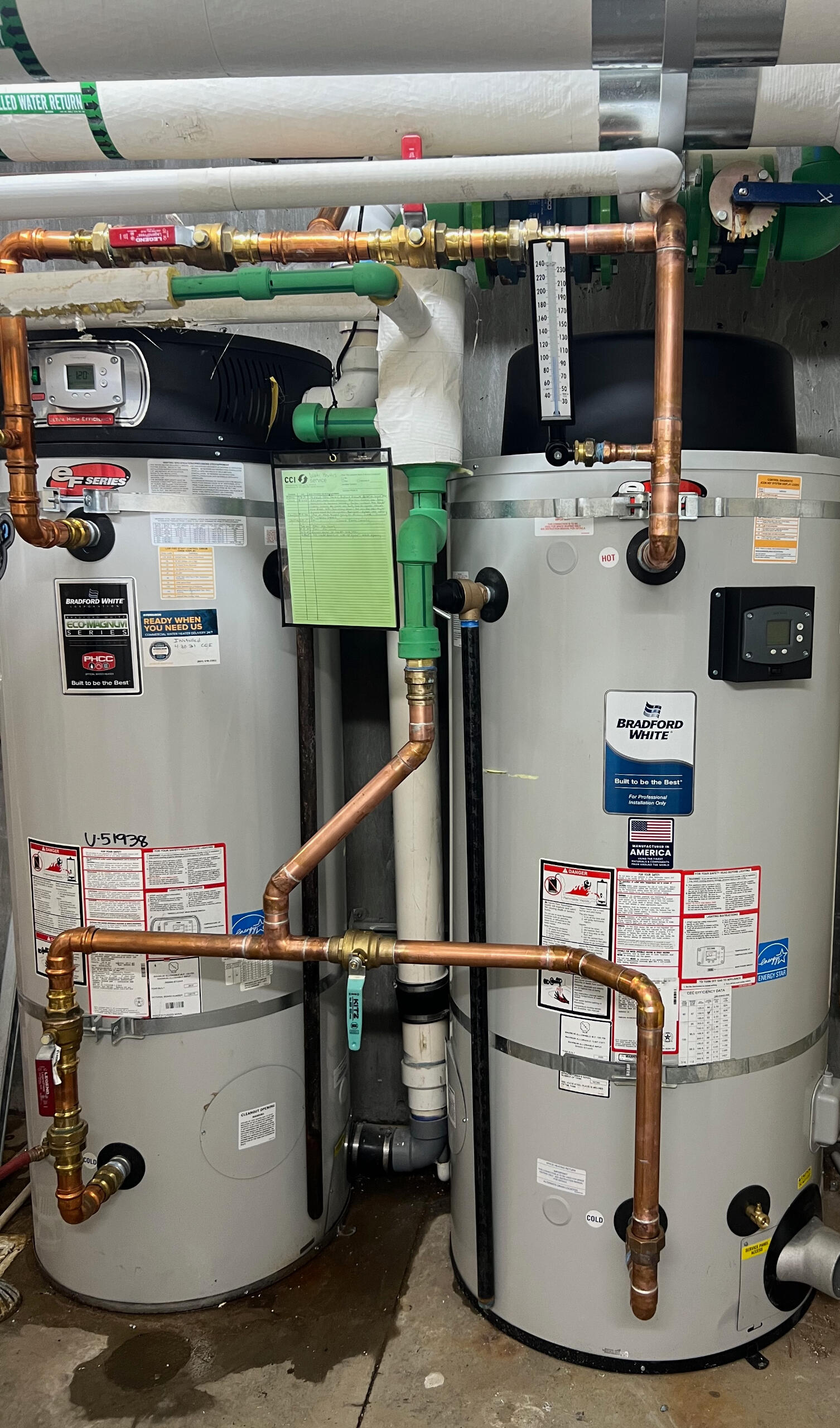 Detailed residential piping system installation with water and gas lines by Deseret Peak Piping